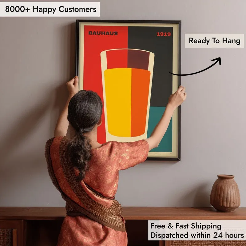 Orange Glass Archival Canvas Wall Art - Black Frame media 6