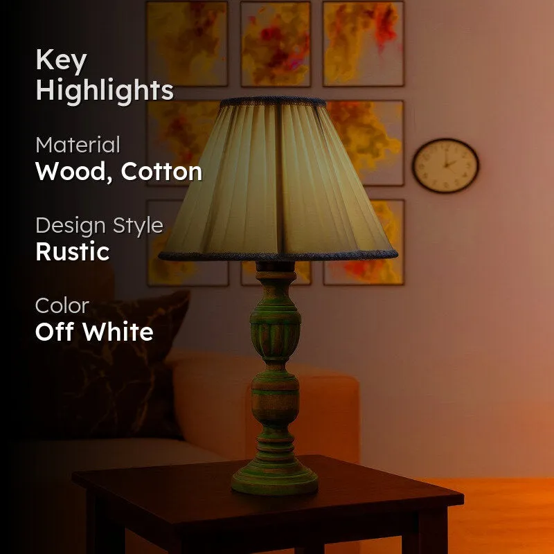 Arvello Rivo Wooden Table Lamp - OffWhite media 2