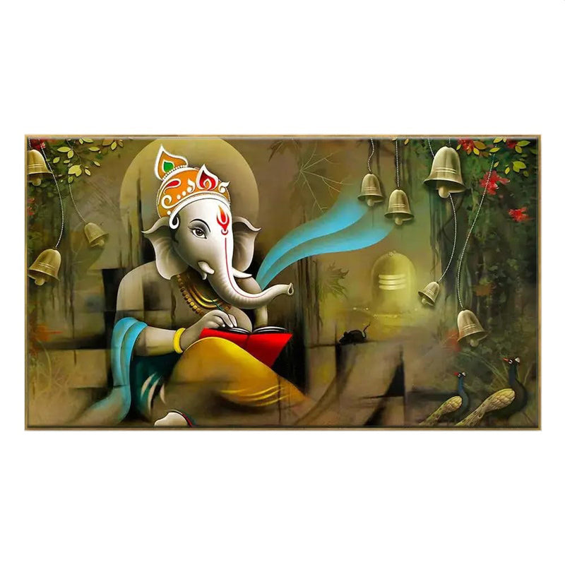 Ganesha Gyan Wall Painting media 3