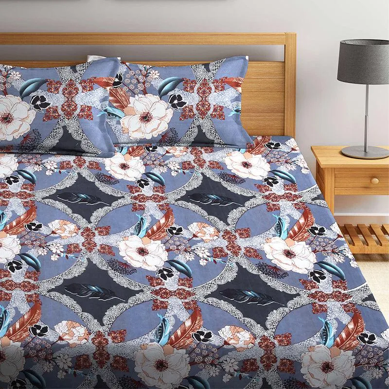 Casper Floral Bedsheet - 150 GSM media 1