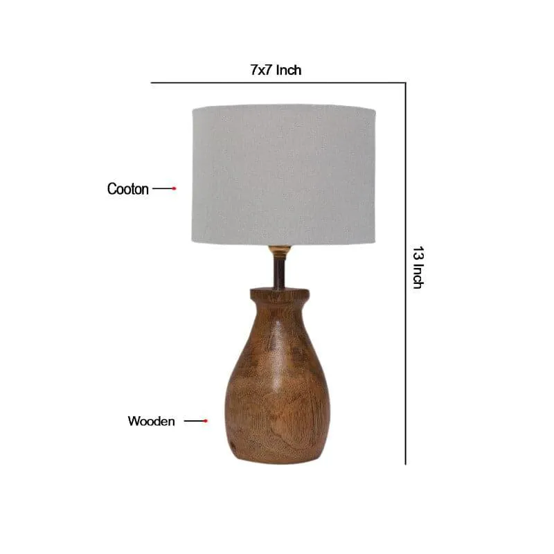 Sheldo Fabric Table Lamp - Grey,Brown media 5
