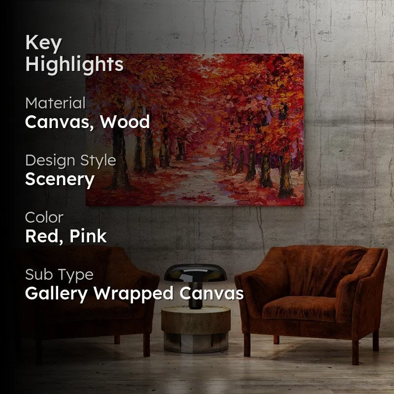 Fall Verdure Canvas Wall Painting - Gallery Wrap media 2