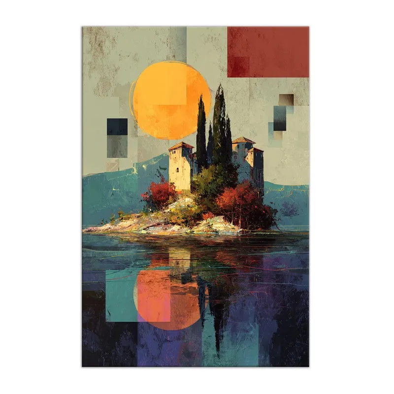 Abstract Castle Landscape Canvas Wall Art media 3