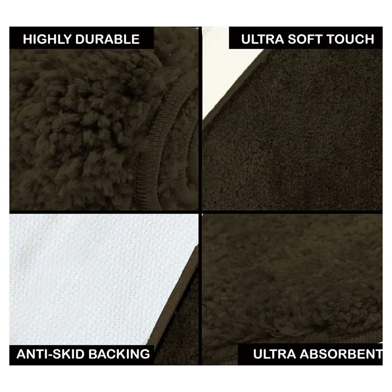 Nuo Luxe Micro Fiber Area Rug - Coffee Brown media 6