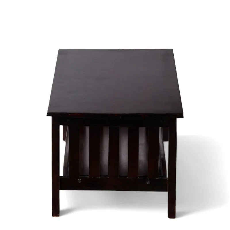 Bravon Sheesham Wooden Center Table - Dark Brown media 5