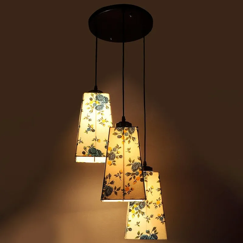 Shadowlux Triple Metal Ceiling Lamp - White & Blue media 7