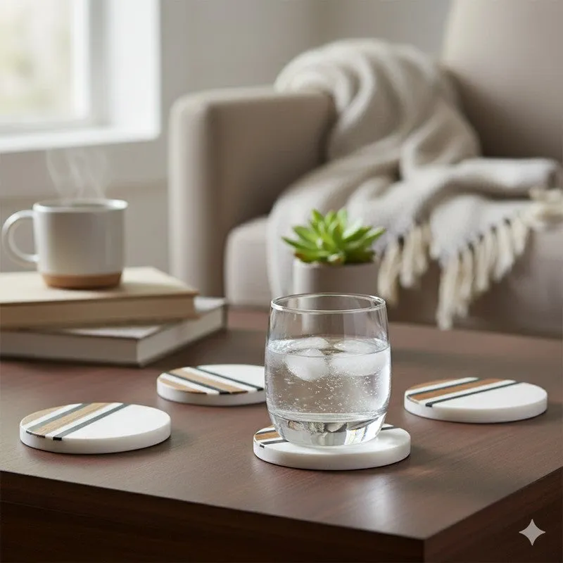 Modern Rustic Coasters - Set Of Four media 1