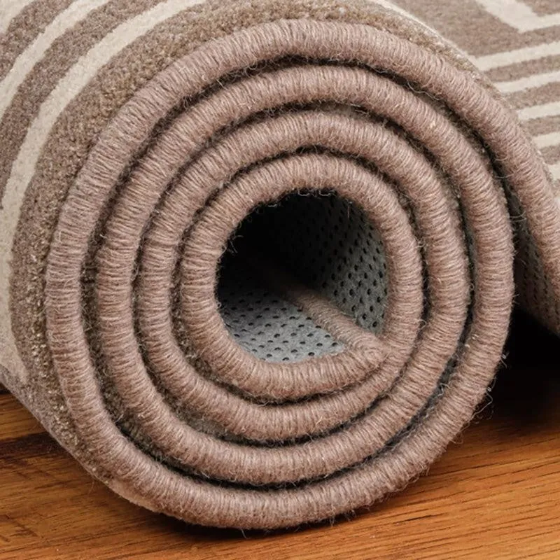Denethor Hand Tufted Geometric Wool & Nylon Carpet - Grey media 6