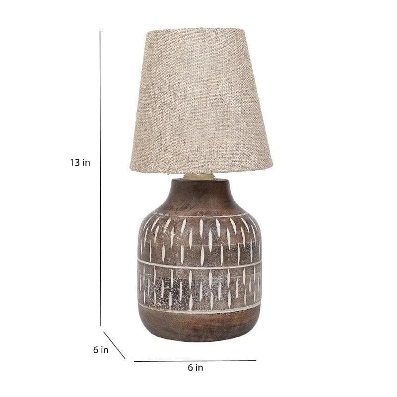 Nanasa Dante Fabric Table Lamp - Beige,Brown media 5