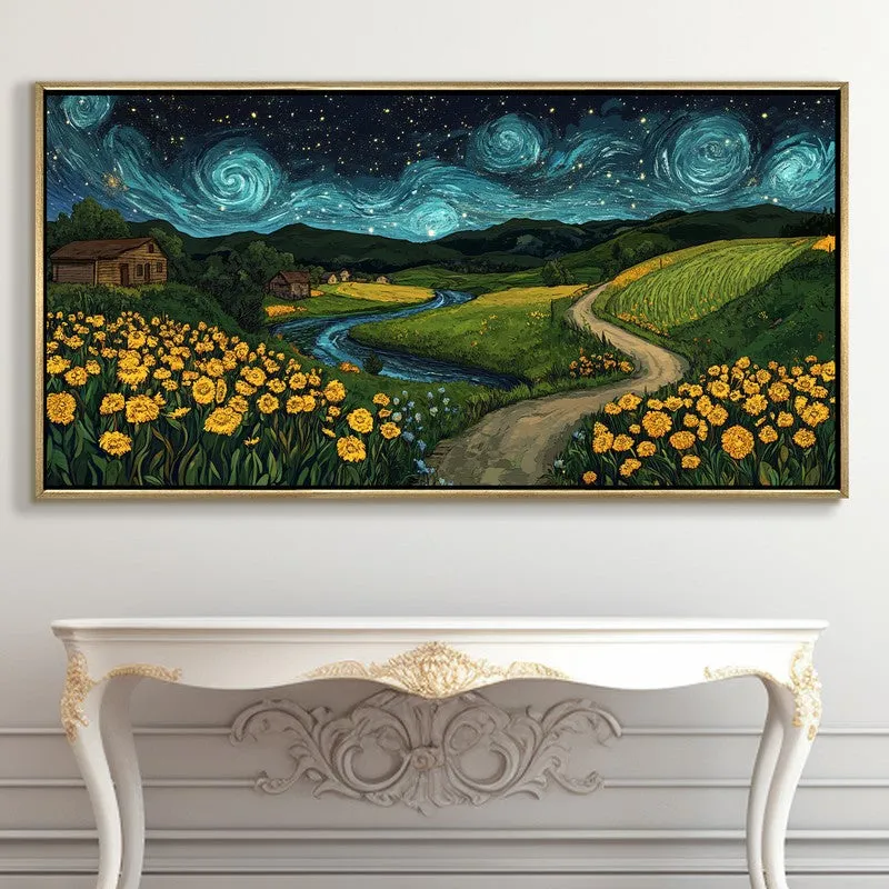 Stardust Canvas Wall Painting With Frame media 5