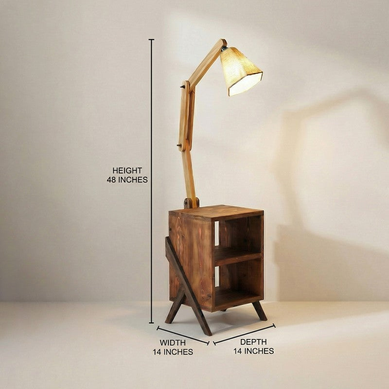 Fontaine Shelf Wooden Floor Lamp With Jute Shade media 9