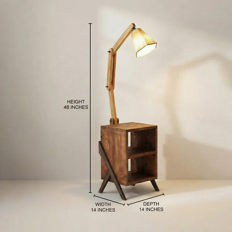 Fontaine Shelf Wooden Floor Lamp With Jute Shade media 9