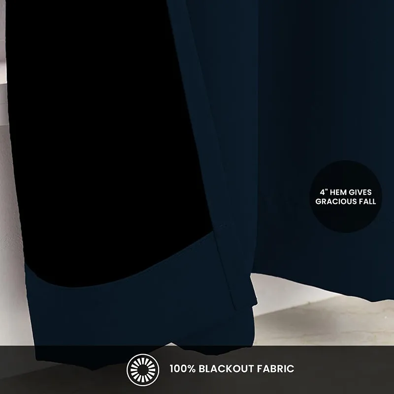 Urban Space Moroccan Blue Blackout Curtain - Set Of Two media 3