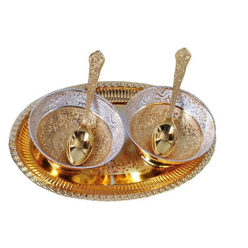 Moti Silver Bowl With Spoon & Tray (100 ML) - Set Of Five media 4