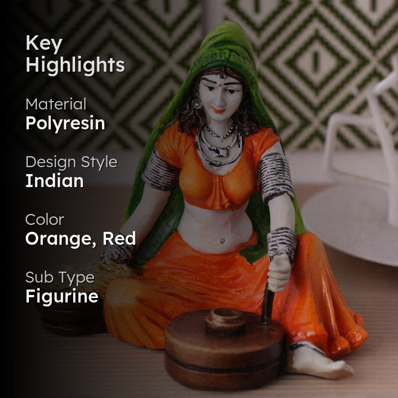Rajasthani Naari Polyresin Showpiece media 2