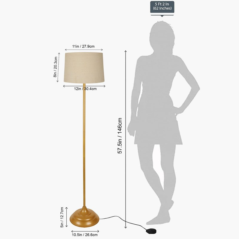 Gabriella Floor Lamp - Gold & White media 6