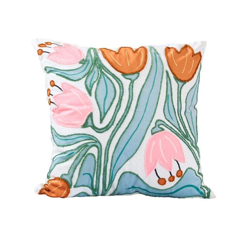 Tulip Elegance Cotton Velvet Cushion media 3