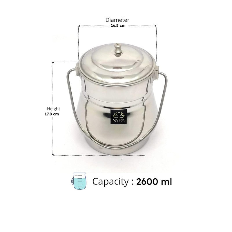 Hive Silver Stainless Steel Container - 2600 mL media 10