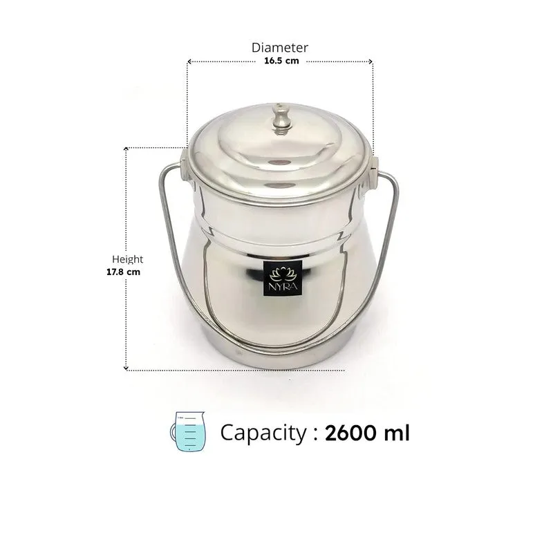Hive Silver Stainless Steel Container - 2600 mL media 10