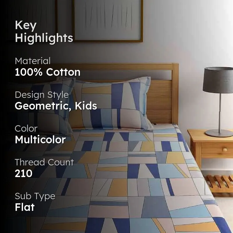 Stained Glass Art Cotton Bedsheet - 210 TC media 2