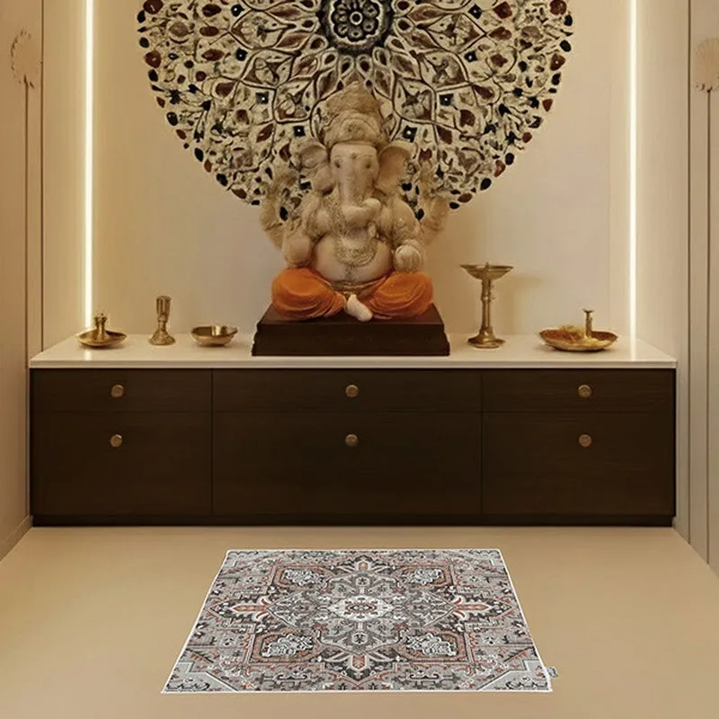 Mehrab Royal Prayer Mat (Brown,Grey) - 550 GSM media 5