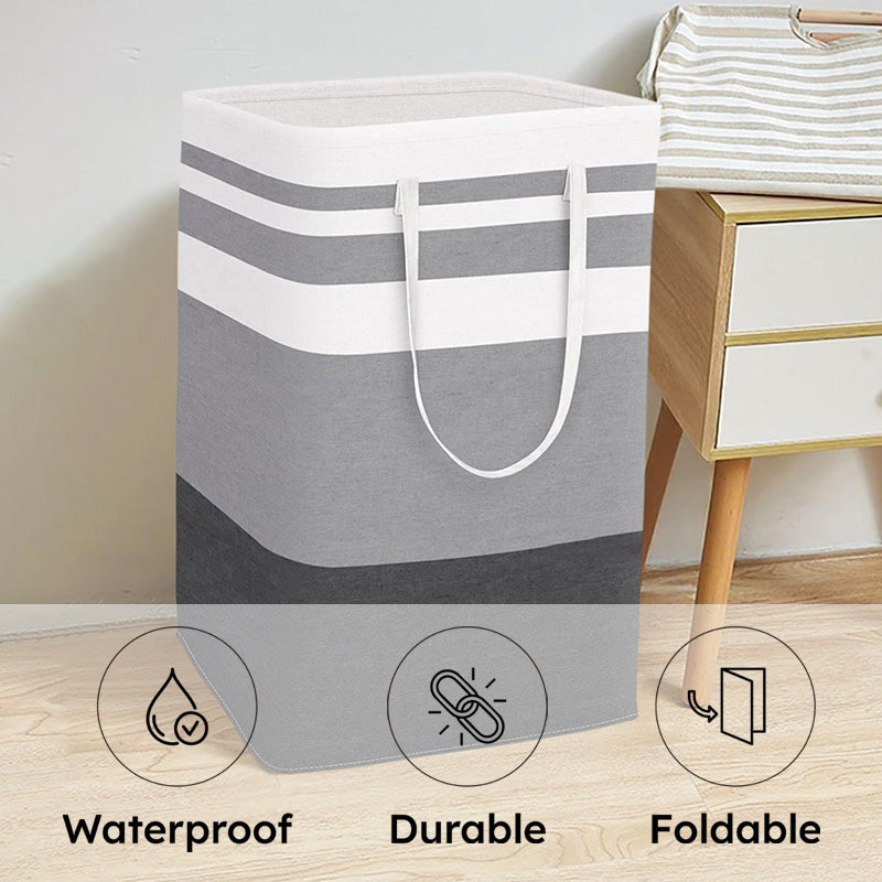 Kiva Cotton Linen Laundry Basket media 10
