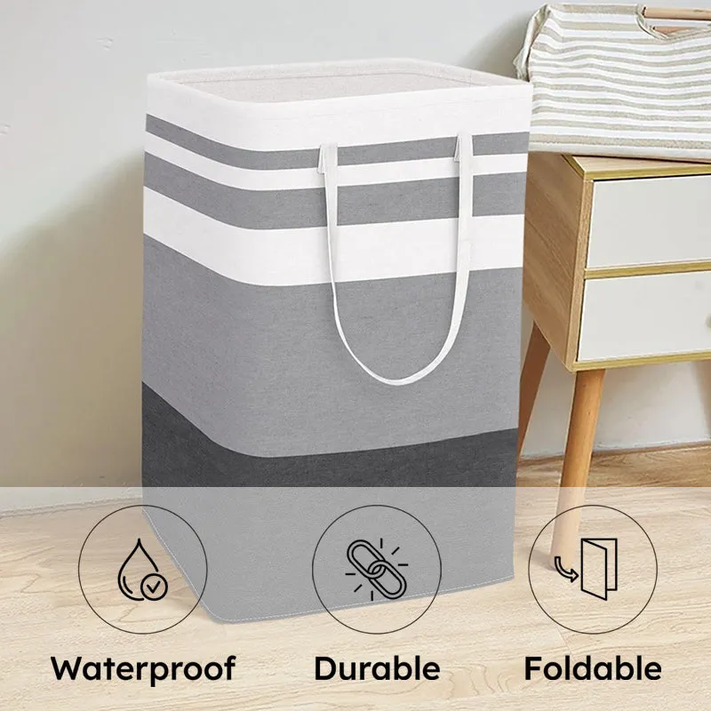Kiva Cotton Linen Laundry Basket media 10