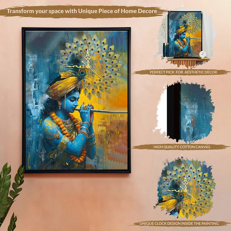Madhava Wall Art With Clock media 6