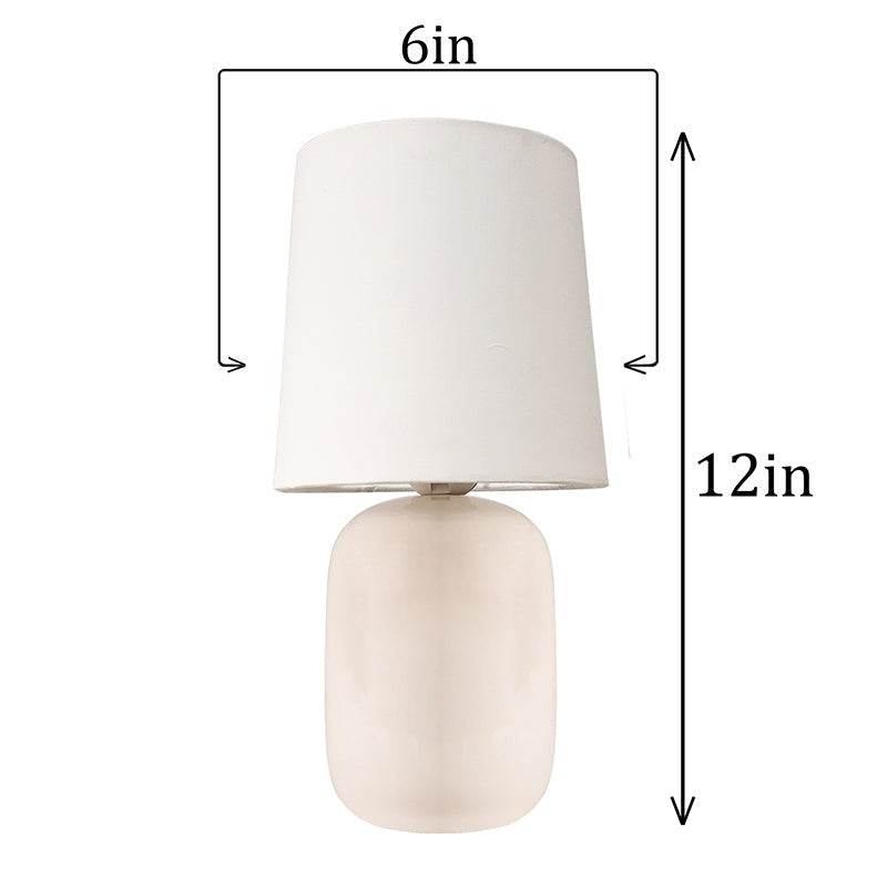 Ibex Ceramic & Fabric Table Lamp - White media 6