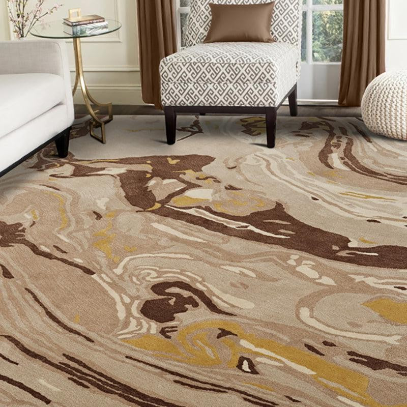 Ala Hand Tufted Abstract Wool & Nylon Carpet - Beige & Brown media 3