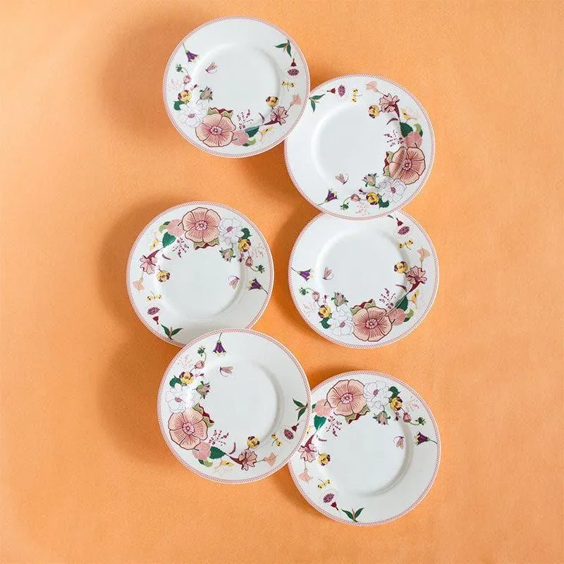 Garden Of Eden Fine China Ceramic Quarter Plate - Set Of Six media 1