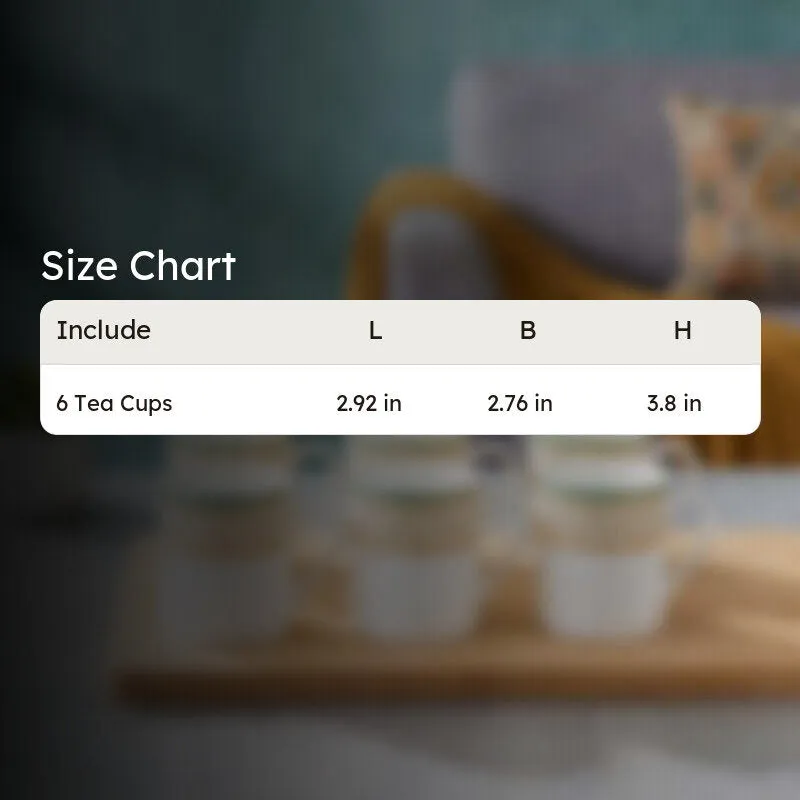 Ember Bone China Tea Cup (210 mL Each) - Set Of Six media 6