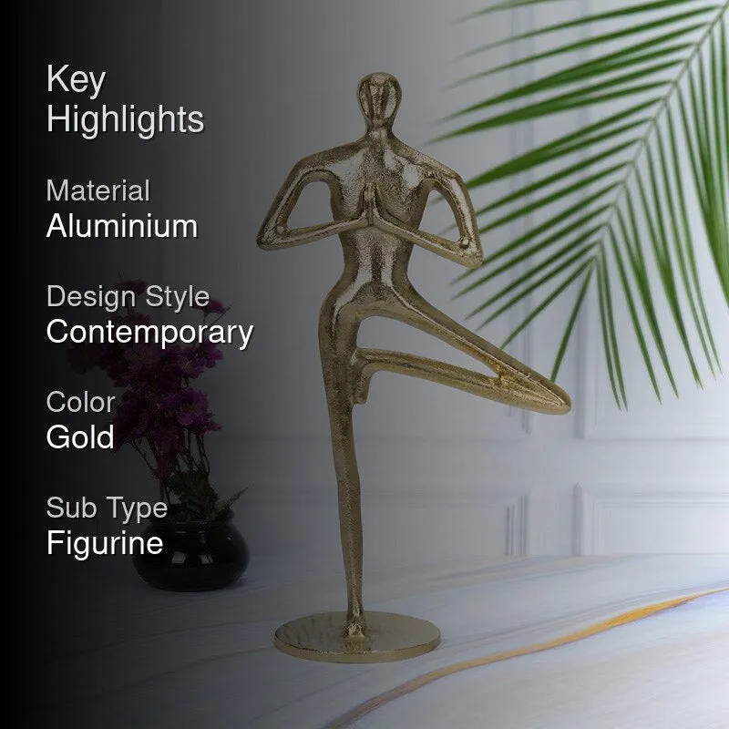 Yoga Asana Golden Showpiece media 2
