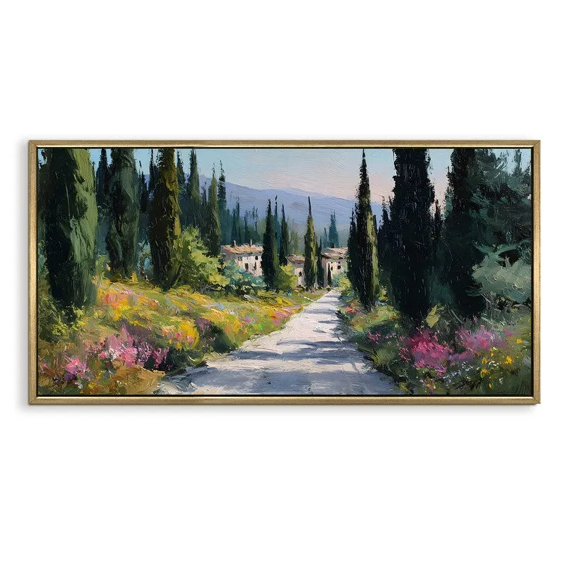 Hilltop Calm Canvas Wall Painting With Frame media 3
