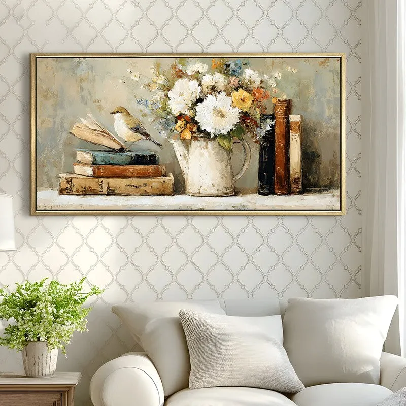 Vintage Murmur Canvas Wall Painting With Frame media 4
