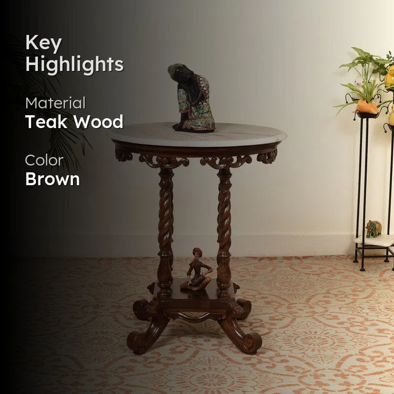 Fiona Teak Wood Side Table media 2