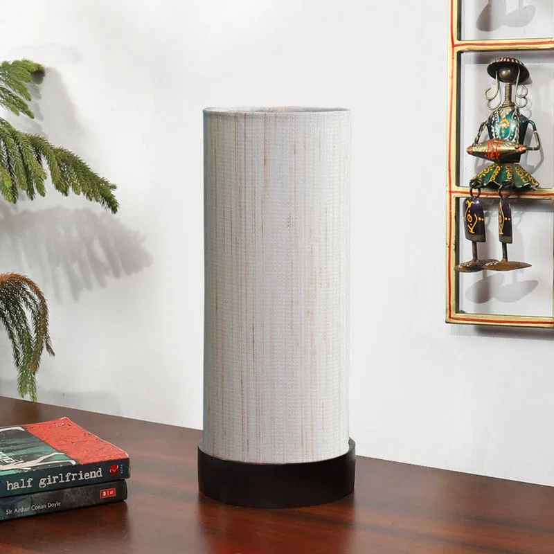 Miza Tower Wooden Table Lamp - White,Black media 3
