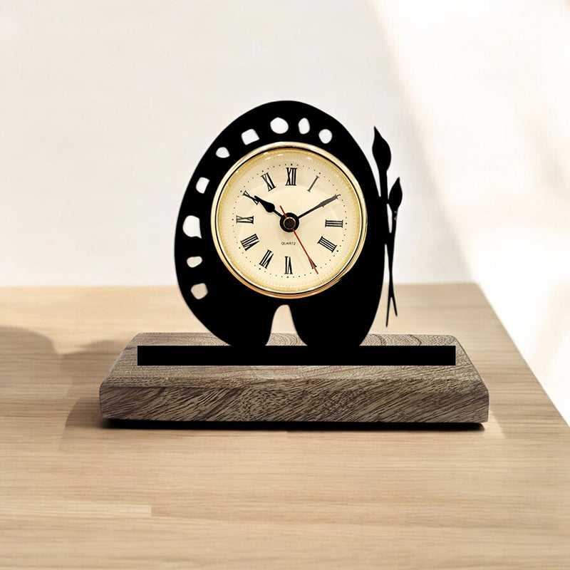 Artist's Palette Analog Table Clock