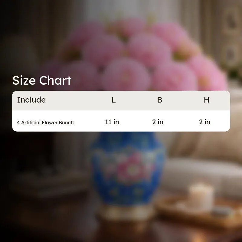 Florisse Artificial Hydrangea Flower (Pink) - Set Of Four media 10