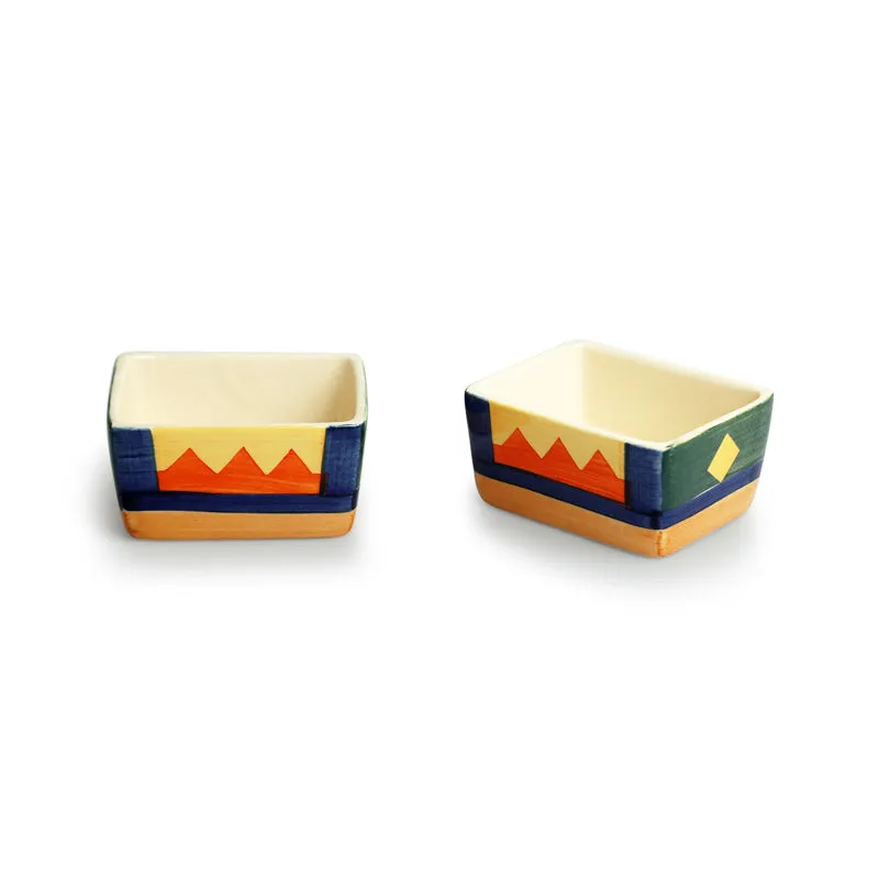 Vertex Handpainted Ceramic Dip Bowl (80 ML) - Set Of Two media 3