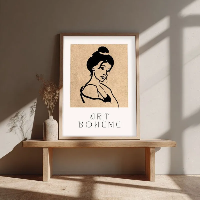 Classic Muse Canvas Wall Painting With Brown Frame media 4