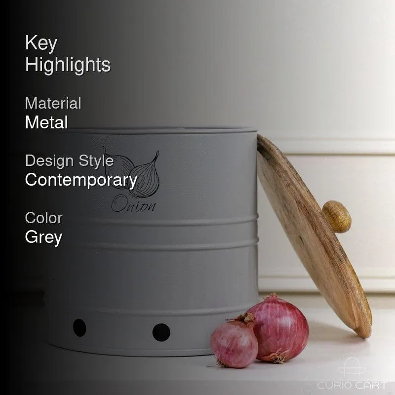 Chipo Onion Storage Container (11 L) - Grey media 2