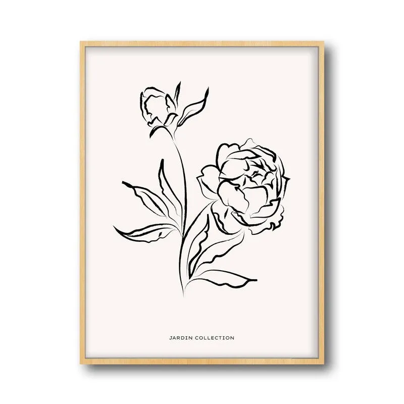 Petalum Canvas Wall Painting With Brown Frame media 3