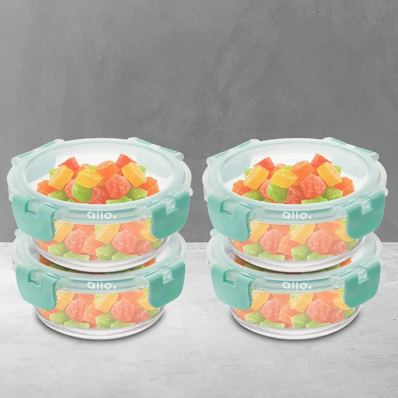 Nibron Leak Proof Glass Lunch Box (215 mL Each) - Set Of Four media 3