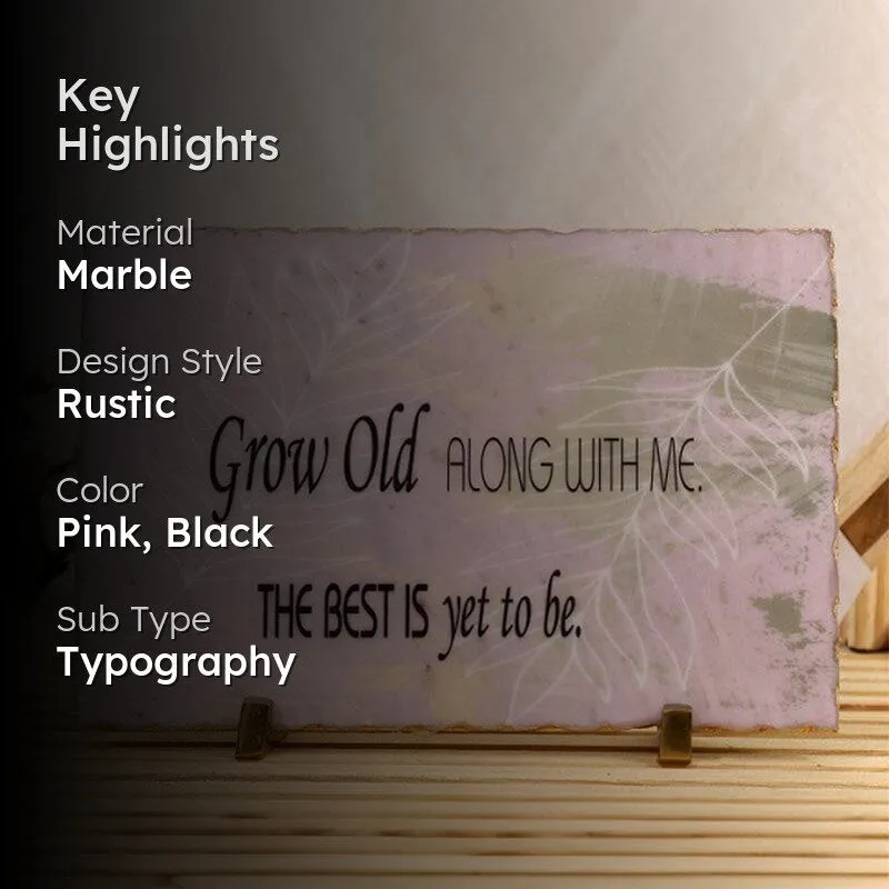 The Best Is Yet To Be Printed Marble Showpiece media 2
