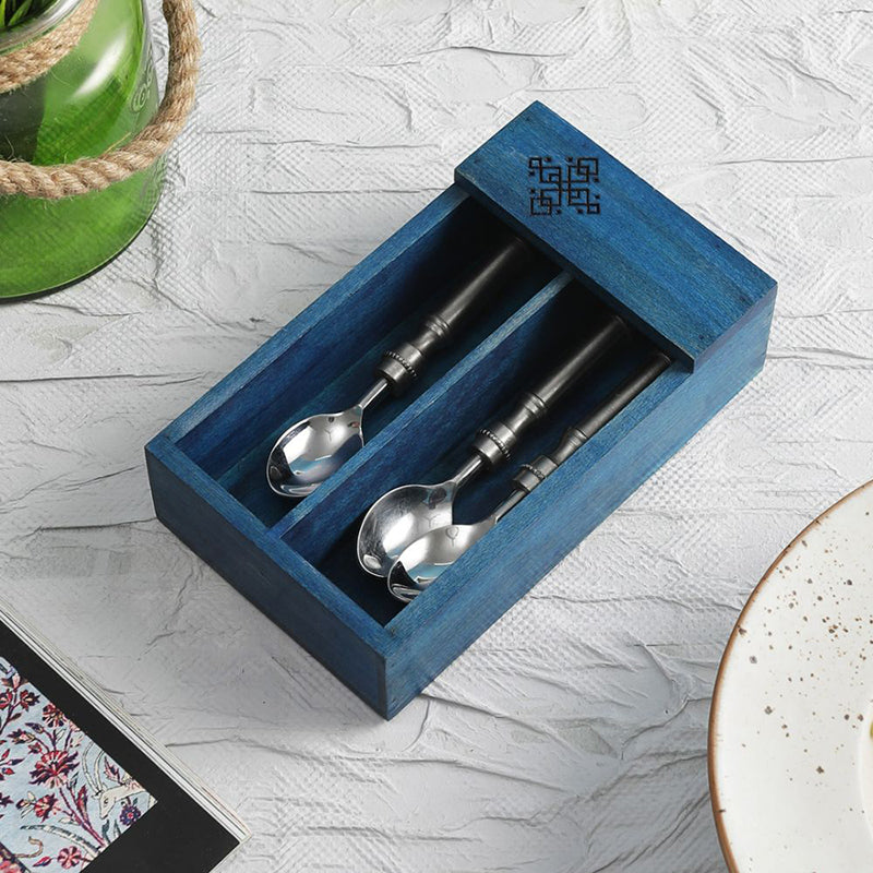 Hiron Wood Cutlery Holder