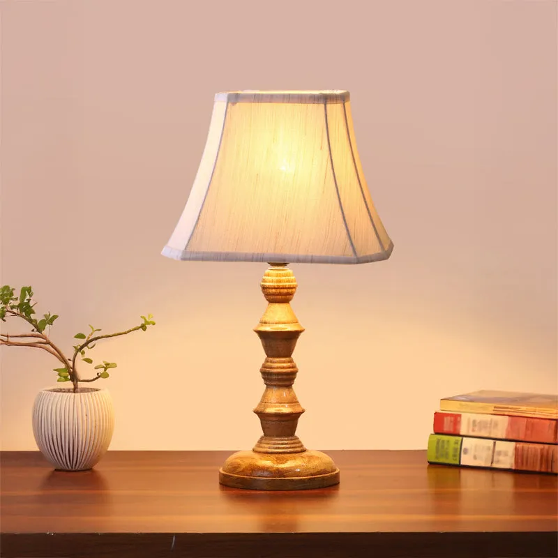 Allume I Timber Wooden Table Lamp - Beige,Brown media 2