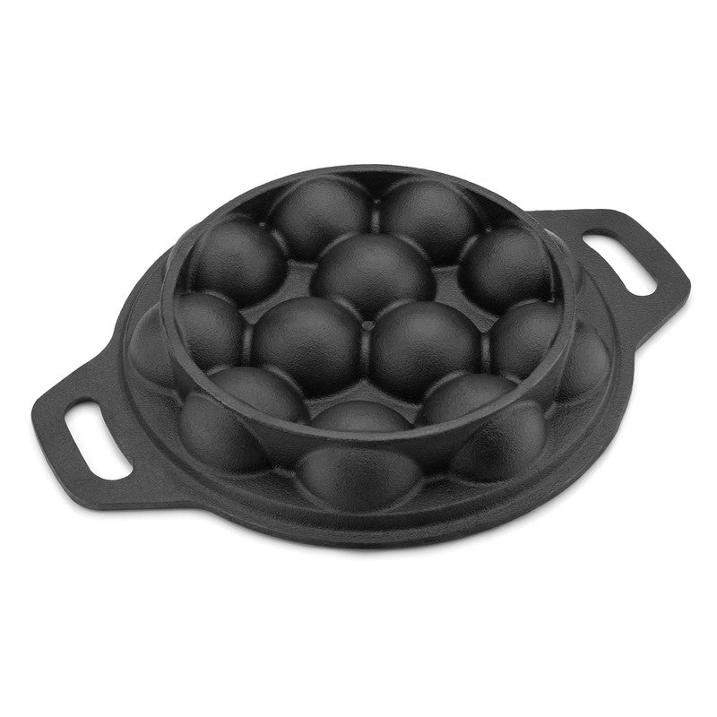 Dotcast Round Cast Iron Paniyaram Pan media 4