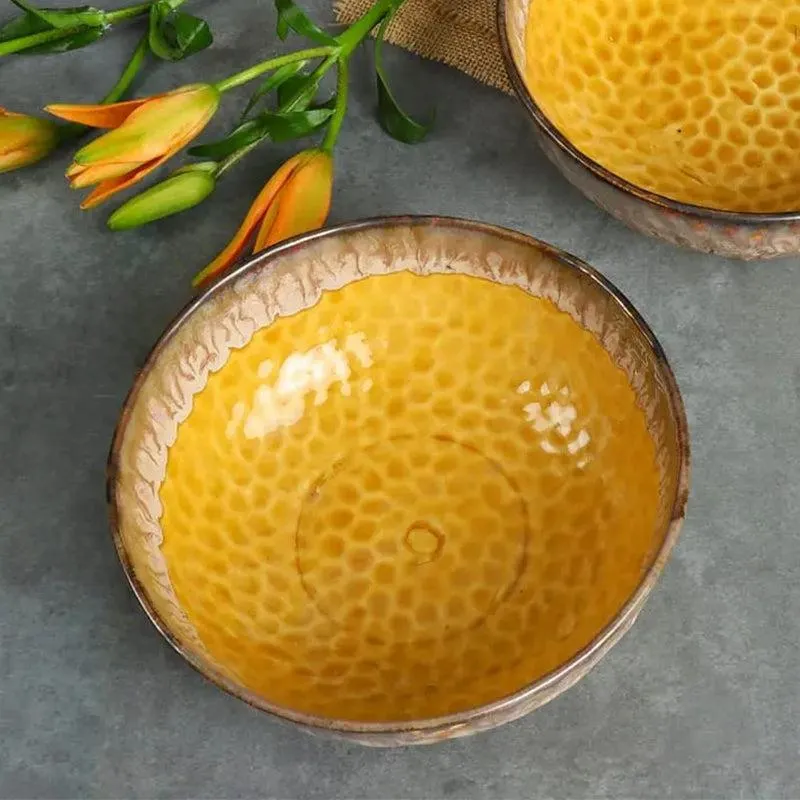 Bubbli Bliss Handmade Serving Bowl - 750 ML media 4