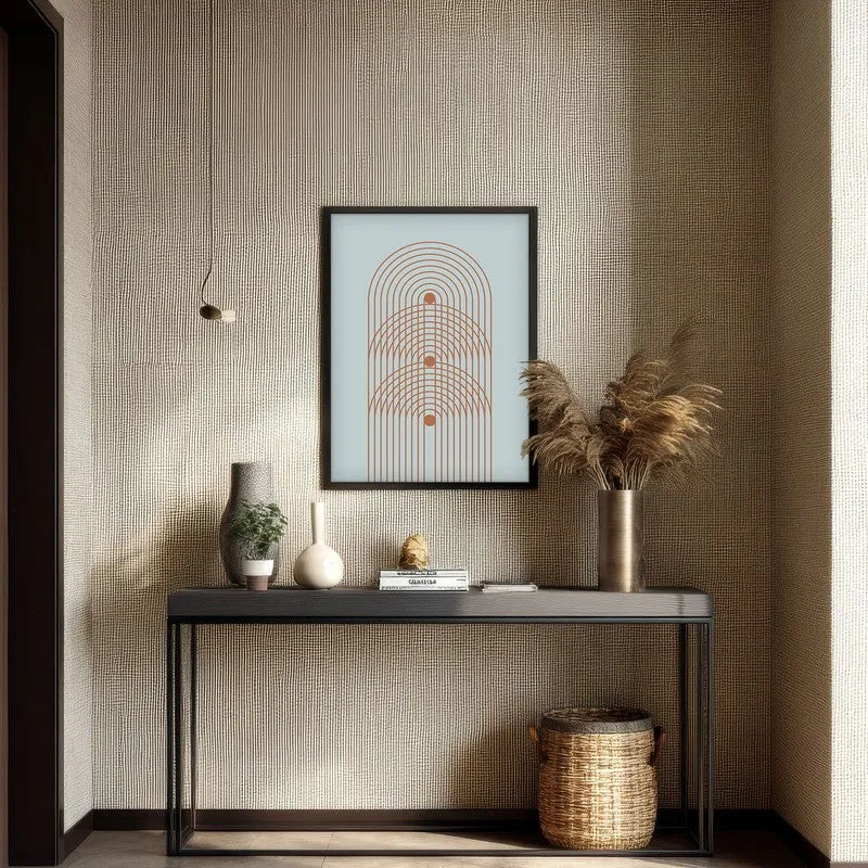 Azure Arches Canvas Wall Painting With Black Frame media 4